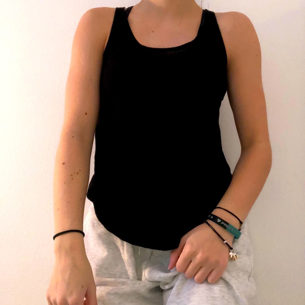Black tank top